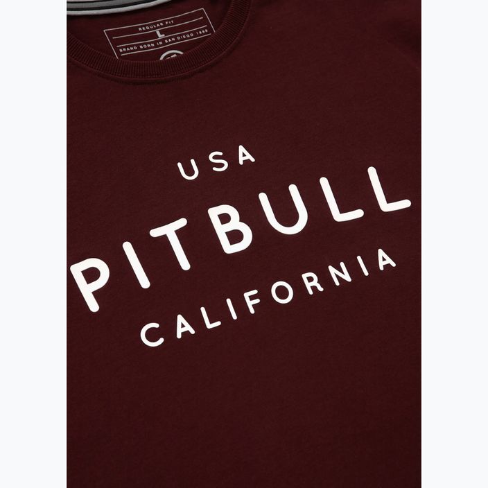 Vyriški marškinėliai Pitbull West Coast Usa Cal burgundy 4