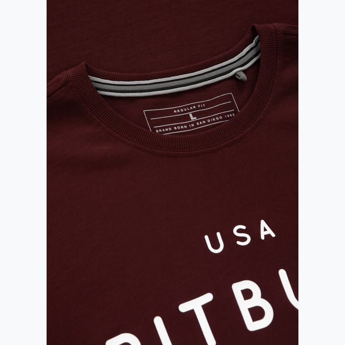 Vyriški marškinėliai Pitbull West Coast Usa Cal burgundy 5