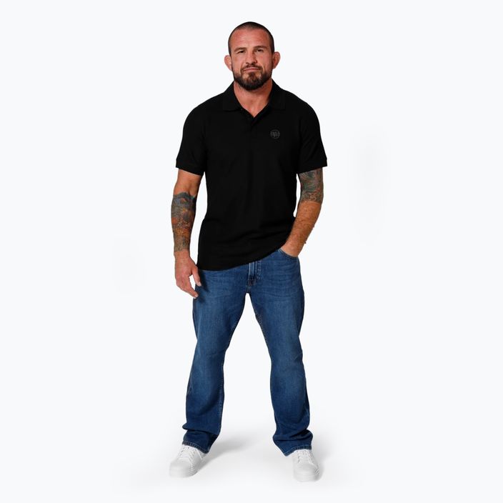 Pitbull West Coast vyriški Rockey polo marškinėliai juodi 2