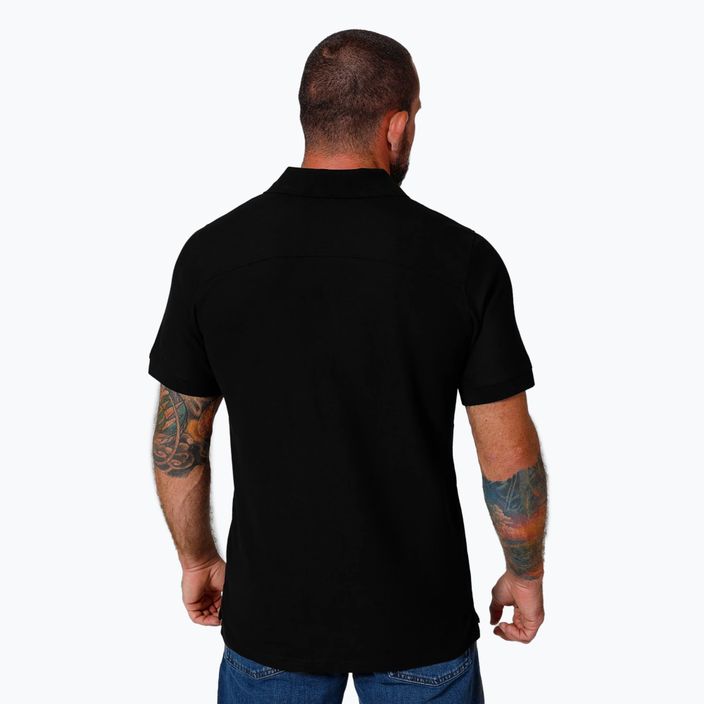 Pitbull West Coast vyriški Rockey polo marškinėliai juodi 3