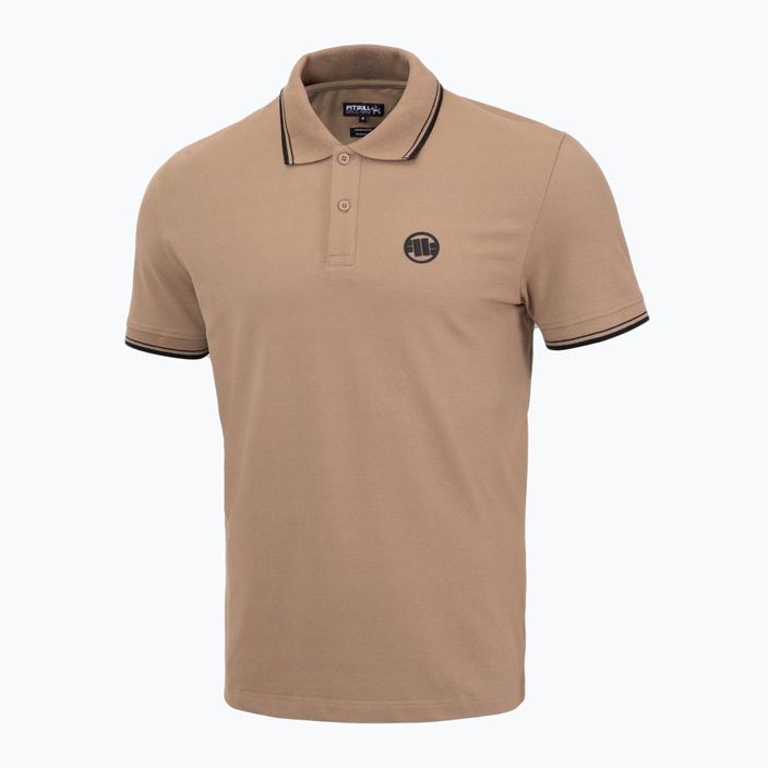 Vyriški polo marškinėliai Pitbull West Coast Polo Pique Stripes Regular coyote brown 4