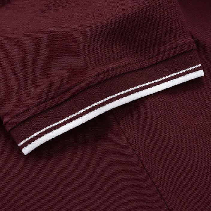Vyriški polo marškinėliai Pitbull West Coast Polo Pique Stripes Regular burgundy 8
