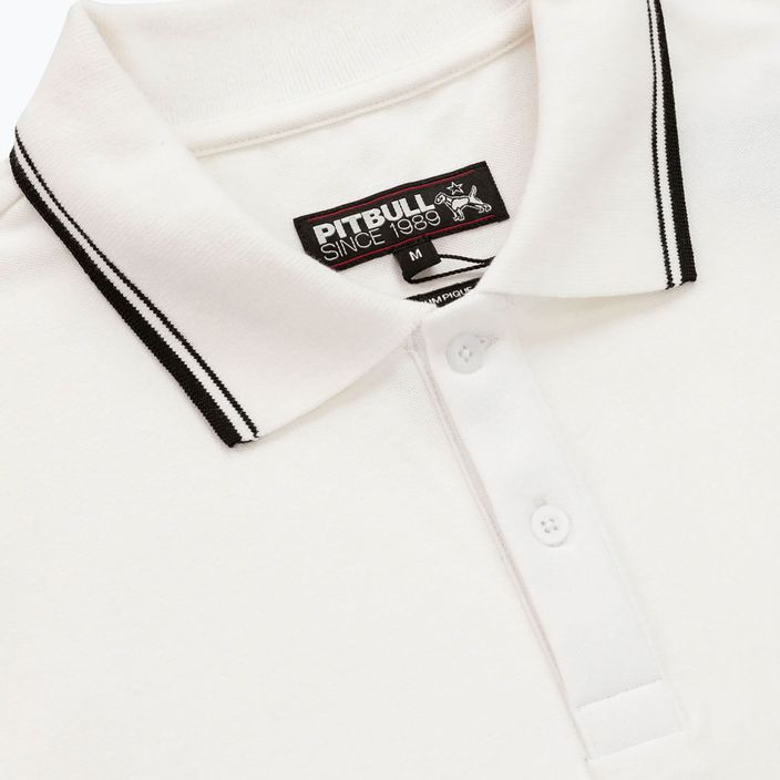 Vyriški polo marškinėliai Pitbull West Coast Polo Pique Stripes Regular white 6