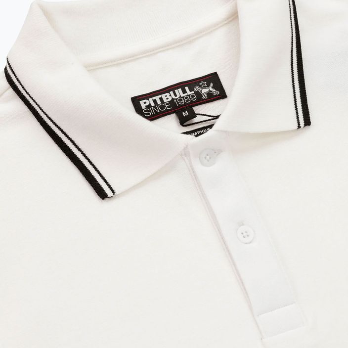 Vyriški polo marškinėliai Pitbull West Coast Polo Pique Stripes Regular white 3