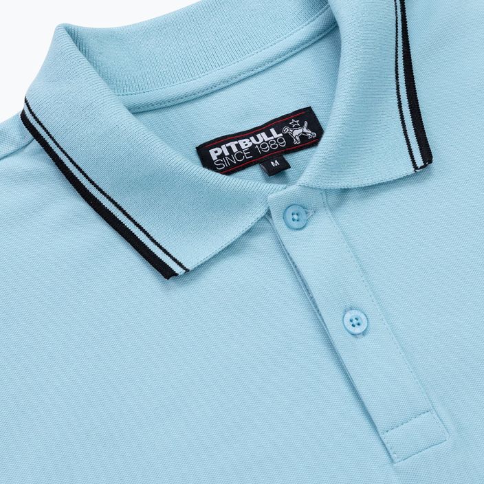 Vyriški polo marškinėliai Pitbull West Coast Polo Pique Stripes Regular light blue 6