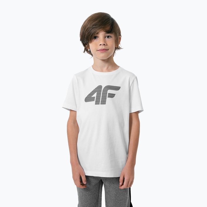 Vaikiški marškinėliai 4F JTSM002 balti