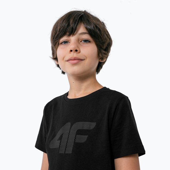 Vaikiški marškinėliai 4F JTSM002 tamsiai juodi 2