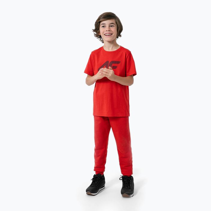 Vaikiški marškinėliai 4F JTSM002 raudoni 2