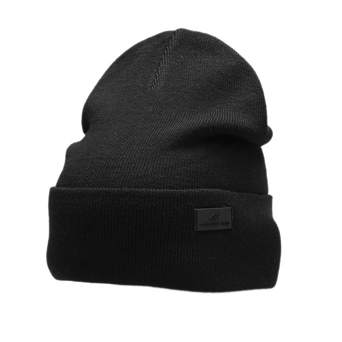 Vyriška žieminė kepurė 4F CAM004 tamsiai juoda 2