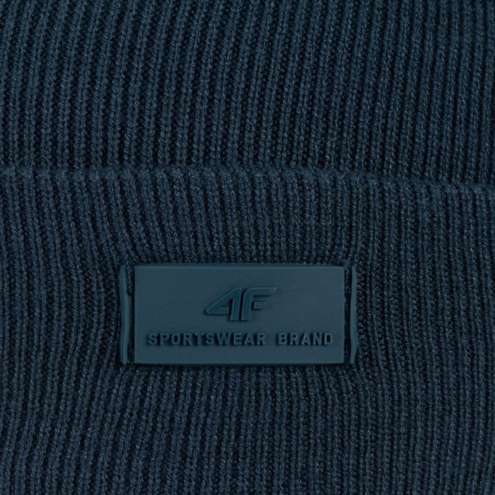 Vyriška žieminė kepurė 4F CAM004 tamsiai mėlyna 4