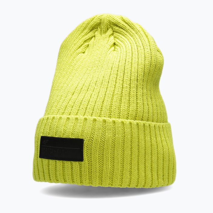 Vyriška žieminė kepurė 4F CAM013 kanarėlės žalios spalvos neoninė 6