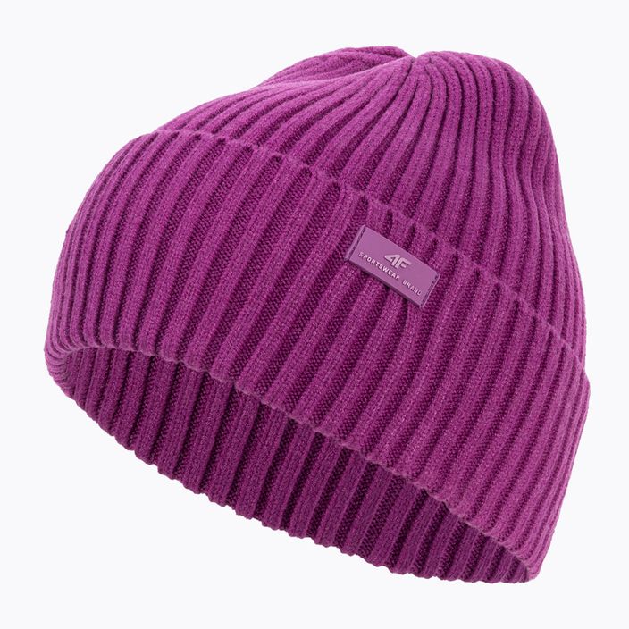 Moteriška žieminė kepurė 4F CAD004 tamsiai rožinė 3