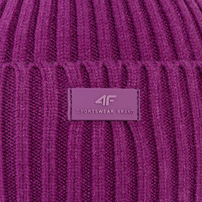 Moteriška žieminė kepurė 4F CAD004 tamsiai rožinė 4