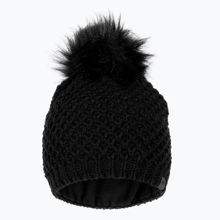 Moteriška žieminė kepurė 4F CAD014 tamsiai juoda 2