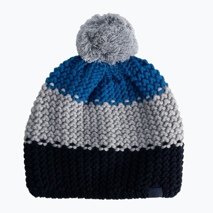 Vaikiška žieminė kepurė 4F JCAM006 mėlyna 5