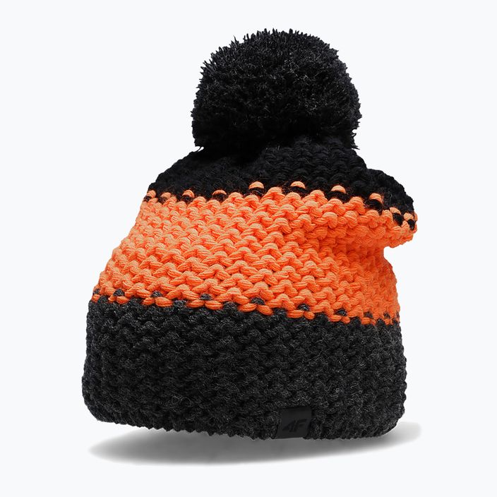 Vaikiška žieminė kepurė 4F JCAM006 oranžinė 6