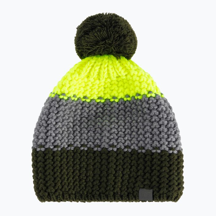 Vaikiška žieminė kepurė 4F JCAM006 lemon neon 5