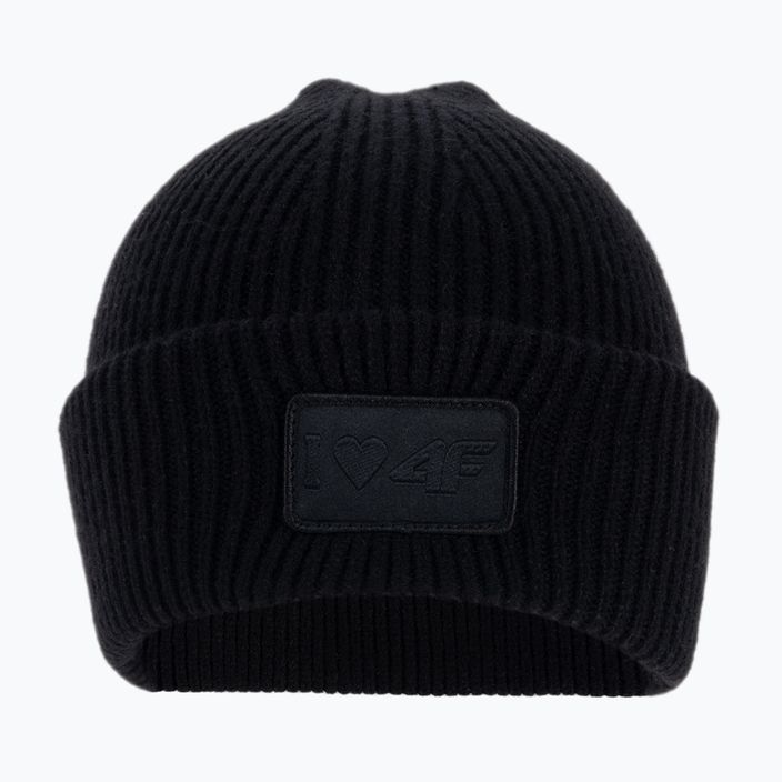 Vaikiška žieminė kepurė 4F JCAD003 juoda 2