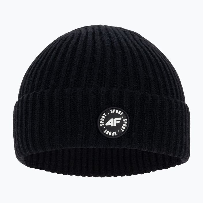 Vaikiška žieminė kepurė 4F JCAM003 juoda 2
