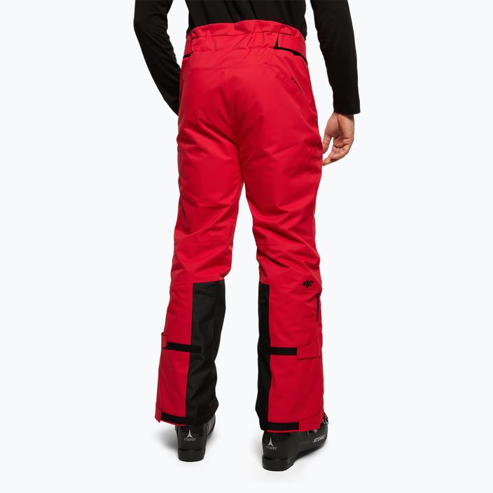 Vyriškos slidinėjimo kelnės 4F SPMN006 tamsiai raudonos spalvos 3