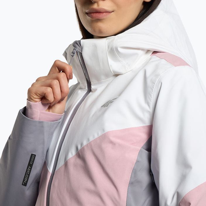 Moteriška slidinėjimo striukė 4F KUDN008 šviesiai rožinė 5
