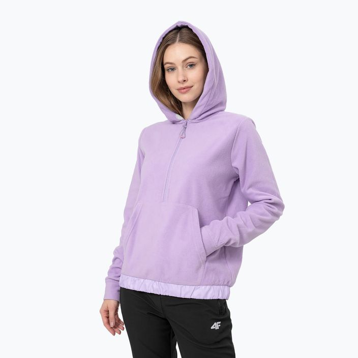 Moteriškas trekingo džemperis 4F PLD013 šviesiai violetinės spalvos