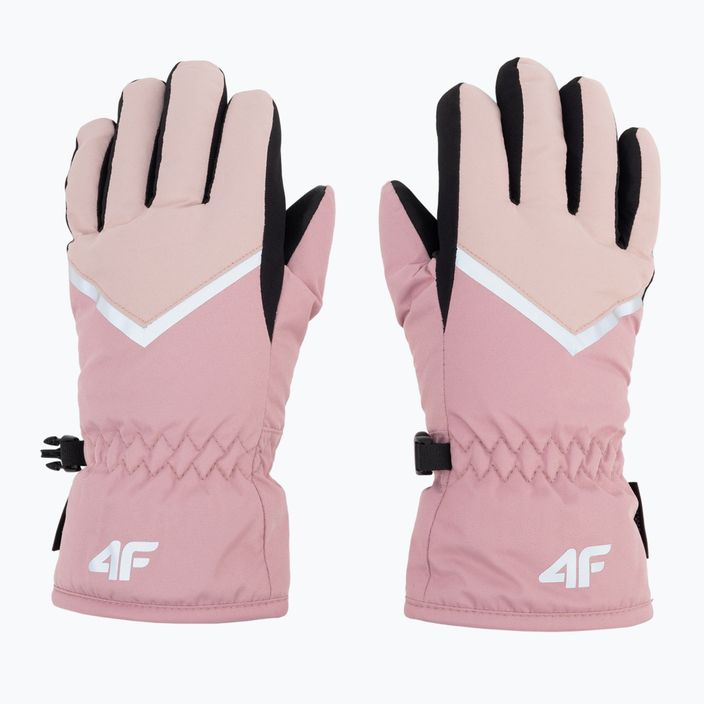 Vaikiškos slidinėjimo pirštinės 4F F039 šviesiai rožinės spalvos 3