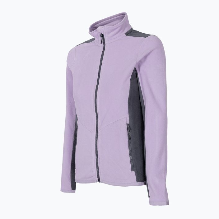 Moteriškas trekingo džemperis 4F PLD014 šviesiai violetinės spalvos 2