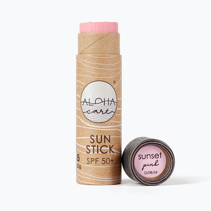 Aloha Care Aloha Sun Stick SPF 50+ 20 g rožinės spalvos