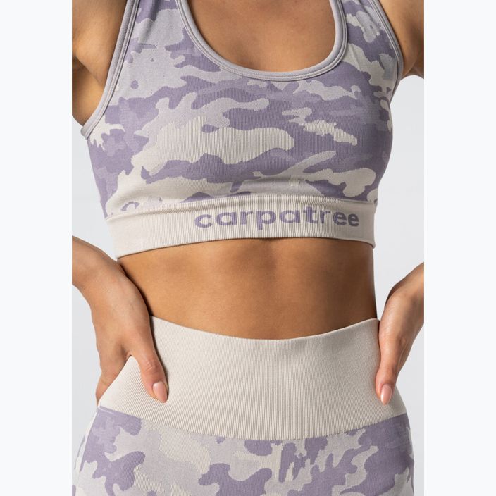 Fitness besiūlė liemenėlė Carpatree Camo Seamless purple 4