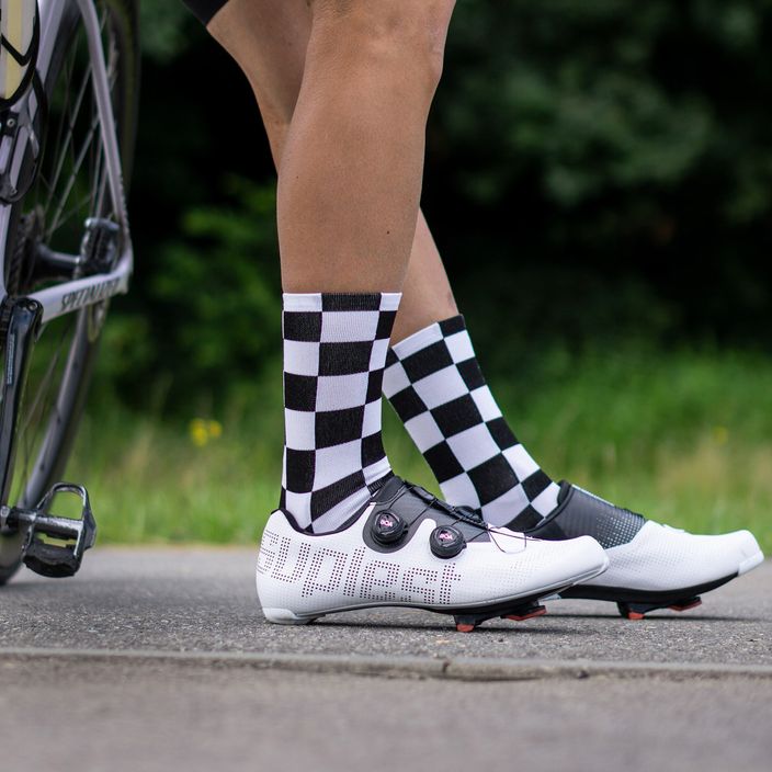 Luxa Squares dviratininkų kojinės juoda ir balta LUHE21SSQS 5