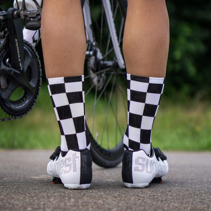 Luxa Squares dviratininkų kojinės juoda ir balta LUHE21SSQS 6