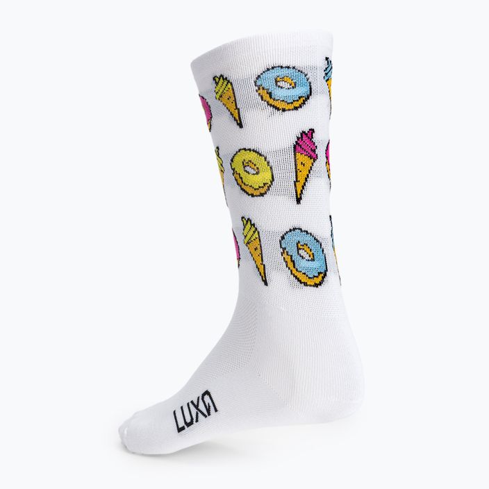 Luxa Donuts dviratininkų kojinės baltos LUAMSDS 3