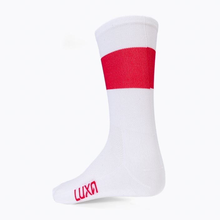 Luxa Flag baltos ir raudonos spalvos dviratininko kojinės LAM21SPFS 3