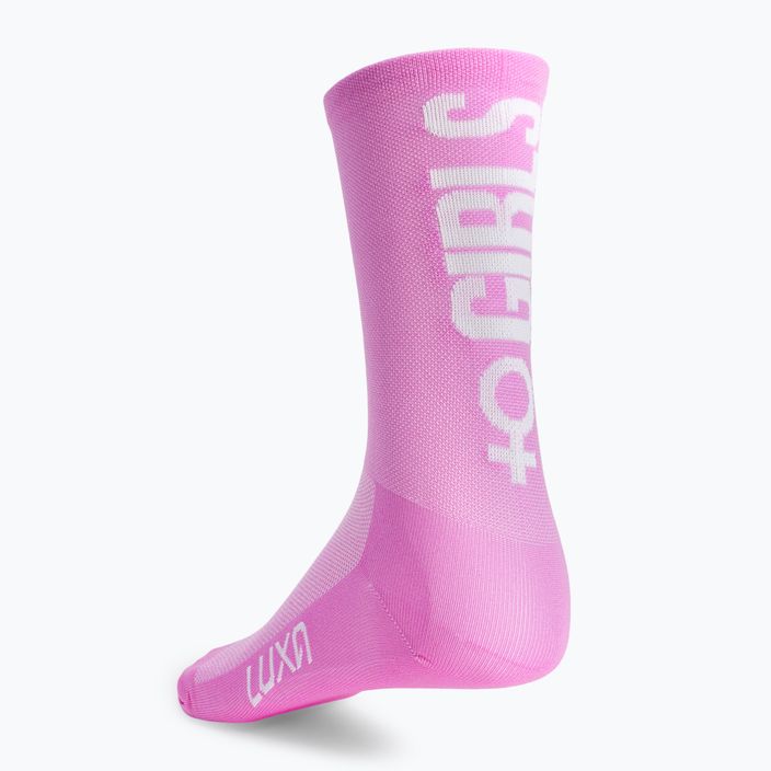Luxa Girls Power moteriškos dviratininkų kojinės rožinės spalvos LAM21SGPL1S 4