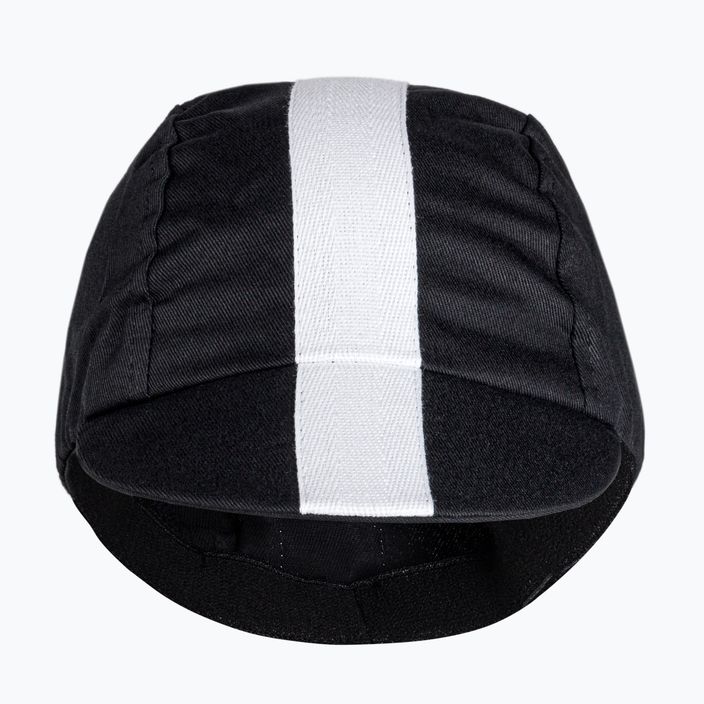 Luxa Classic Stripe juoda ir balta dviratininko kepurė po šalmu LULOCKCSB 4