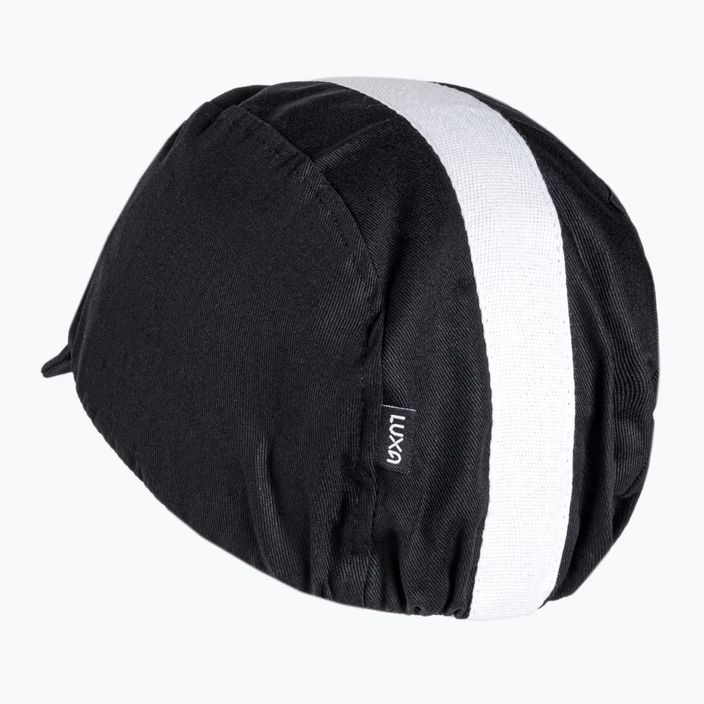 Luxa Classic Stripe juoda ir balta dviratininko kepurė po šalmu LULOCKCSB 6