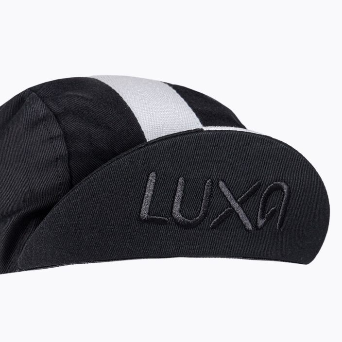 Luxa Classic Stripe juoda ir balta dviratininko kepurė po šalmu LULOCKCSB 8