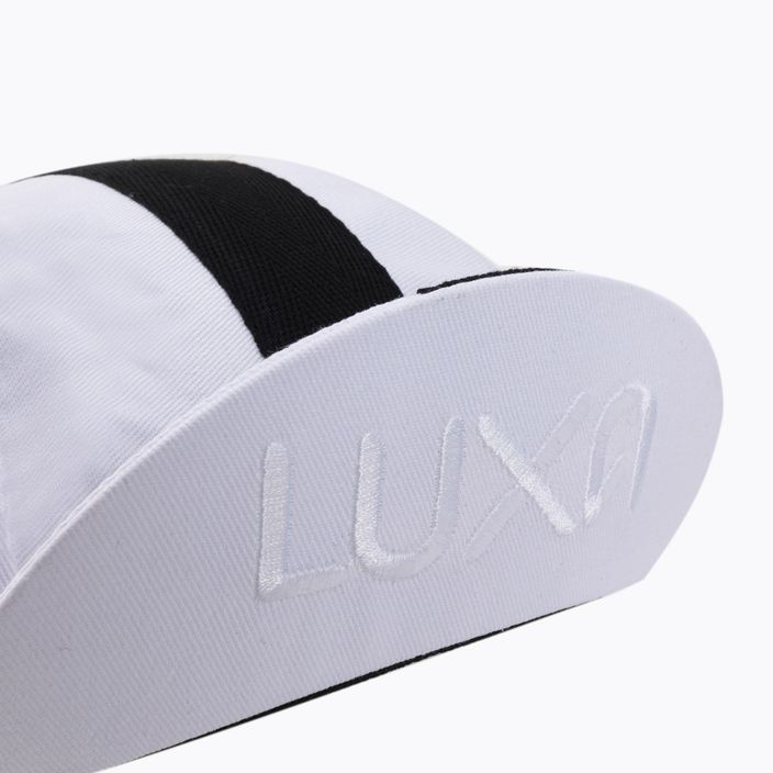Luxa Classic Stripe balta ir juoda dviratininko kepurė po šalmu LULOCKCSW 9