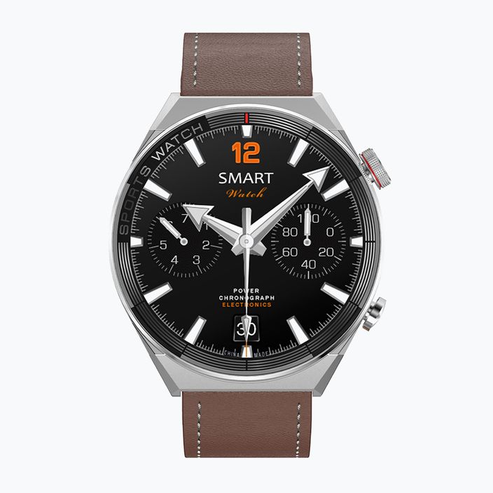 Laikrodis Watchmark Maverick sidabrinis/rudas 3