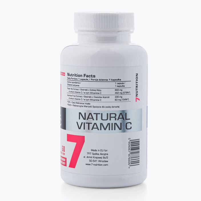 Vitaminas C 7Nutrition Natūralus vitaminas C 60 kapsulių 3