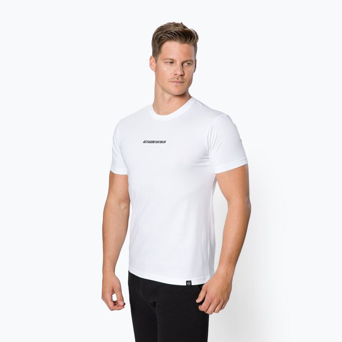 Octagon Fight Wear Small vyriški marškinėliai balti