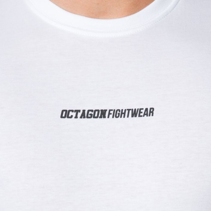 Octagon Fight Wear Small vyriški marškinėliai balti 4