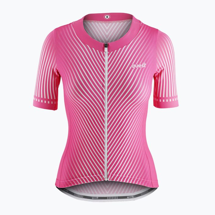 Moteriški dviračių marškinėliai Quest Strip pink