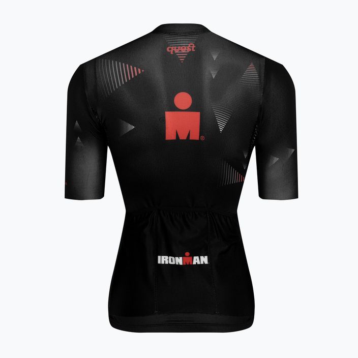 Moteriški dviračių marškinėliai Quest Race Line France Iron Man black 2