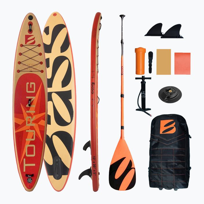 SUP Bass Touring SR 12'0" LUX + Kelionės raudona