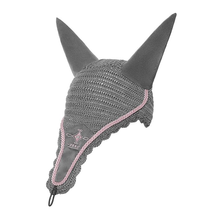 FERA Equestrian Lamina pilkai rožinės spalvos ausinės žirgams 4.13. 2