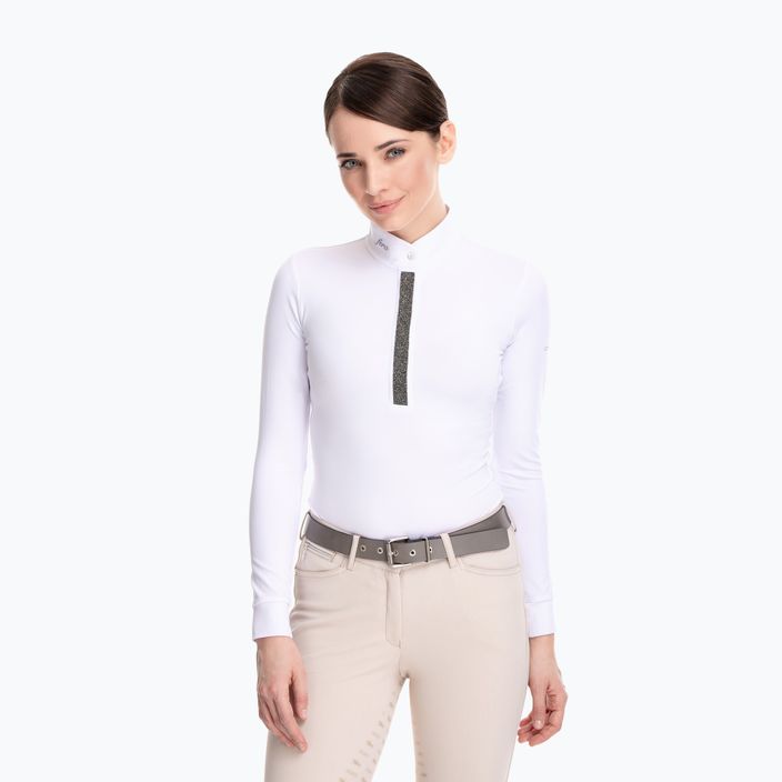 FERA Equestrian Stardust moteriški varžybiniai marškinėliai ilgomis rankovėmis balti 1.1.l