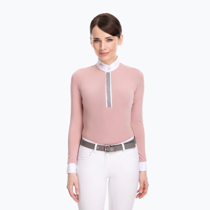 Moteriški marškinėliai ilgomis rankovėmis FERA Equestrian Stardust pink 1.1.l