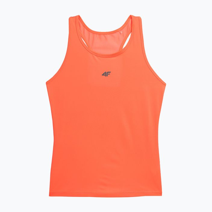 Moteriškas treniruočių marškinėlis 4F F153 raudonas neoninis